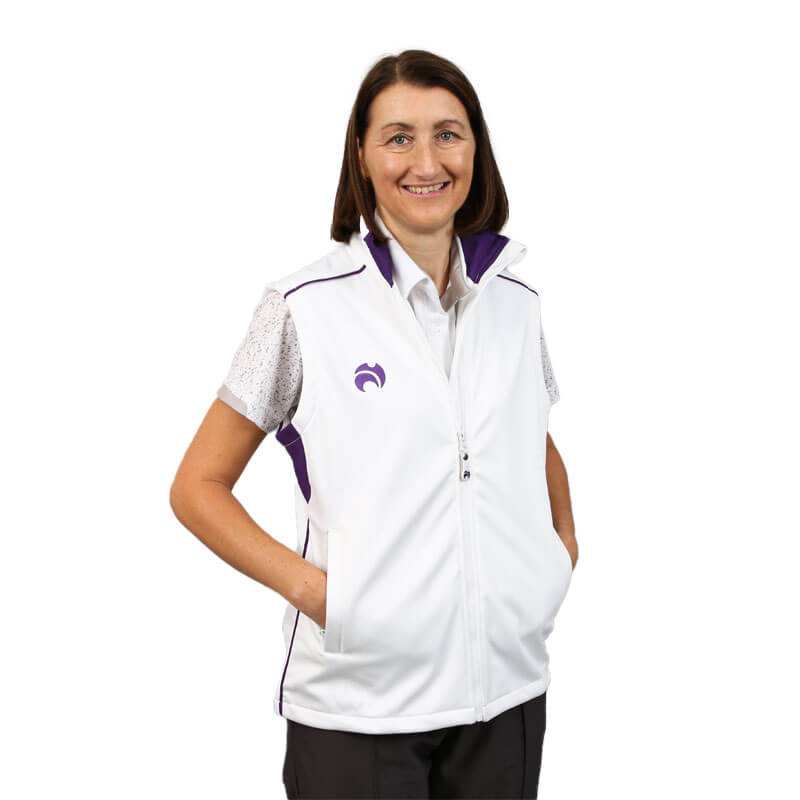 Buy Henselite Soft Shell Ladies Bodywarmer (white-lilac)